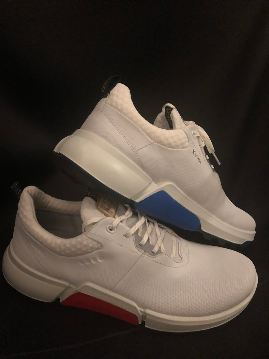 Sekiueo Herren Golfschuhe - Leder Sneaker Mit Spikes Rutschfest & Bequem